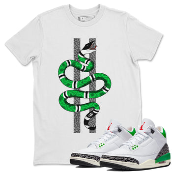 Air Jordan 3 Lucky Green Sneaker Match Tees Snake Sneaker Tees Jordan 3 Retro Lucky Green Sneaker Release Tees Unisex Shirts White 1