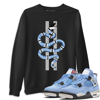 Jordan 4 University Blue Sneaker Match Tees Snake Sneaker Tees Jordan 4 University Blue Sneaker Release Tees Unisex Shirts