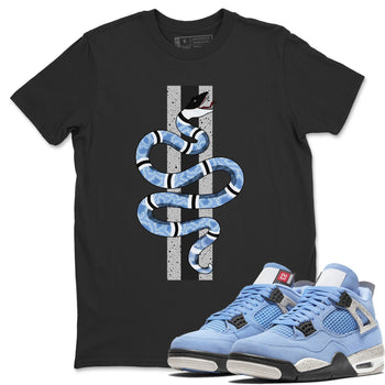 Jordan 4 University Blue Sneaker Match Tees Snake Sneaker Tees Jordan 4 University Blue Sneaker Release Tees Unisex Shirts