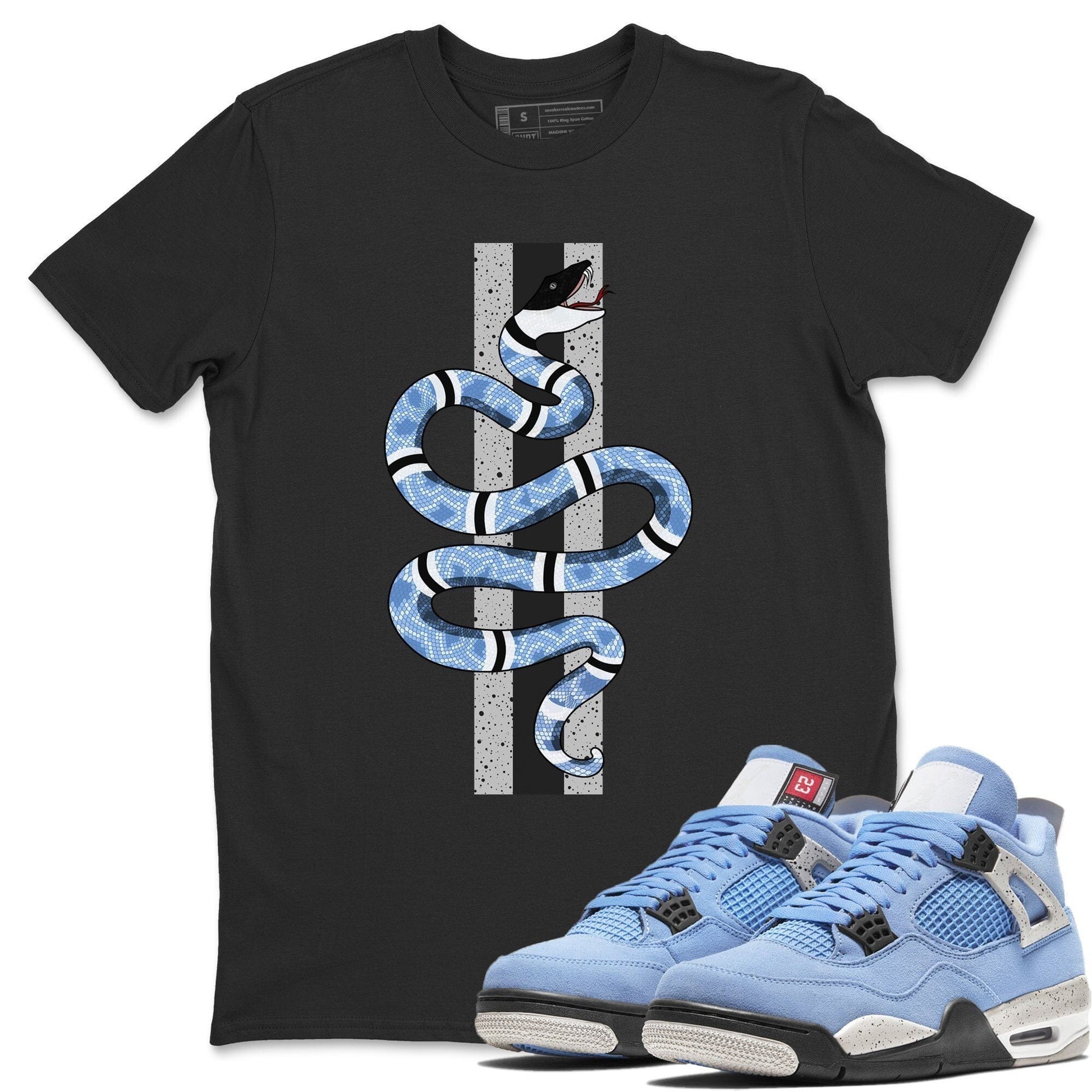 Jordan 4 University Blue Sneaker Match Tees Snake Sneaker Tees Jordan 4 University Blue Sneaker Release Tees Unisex Shirts