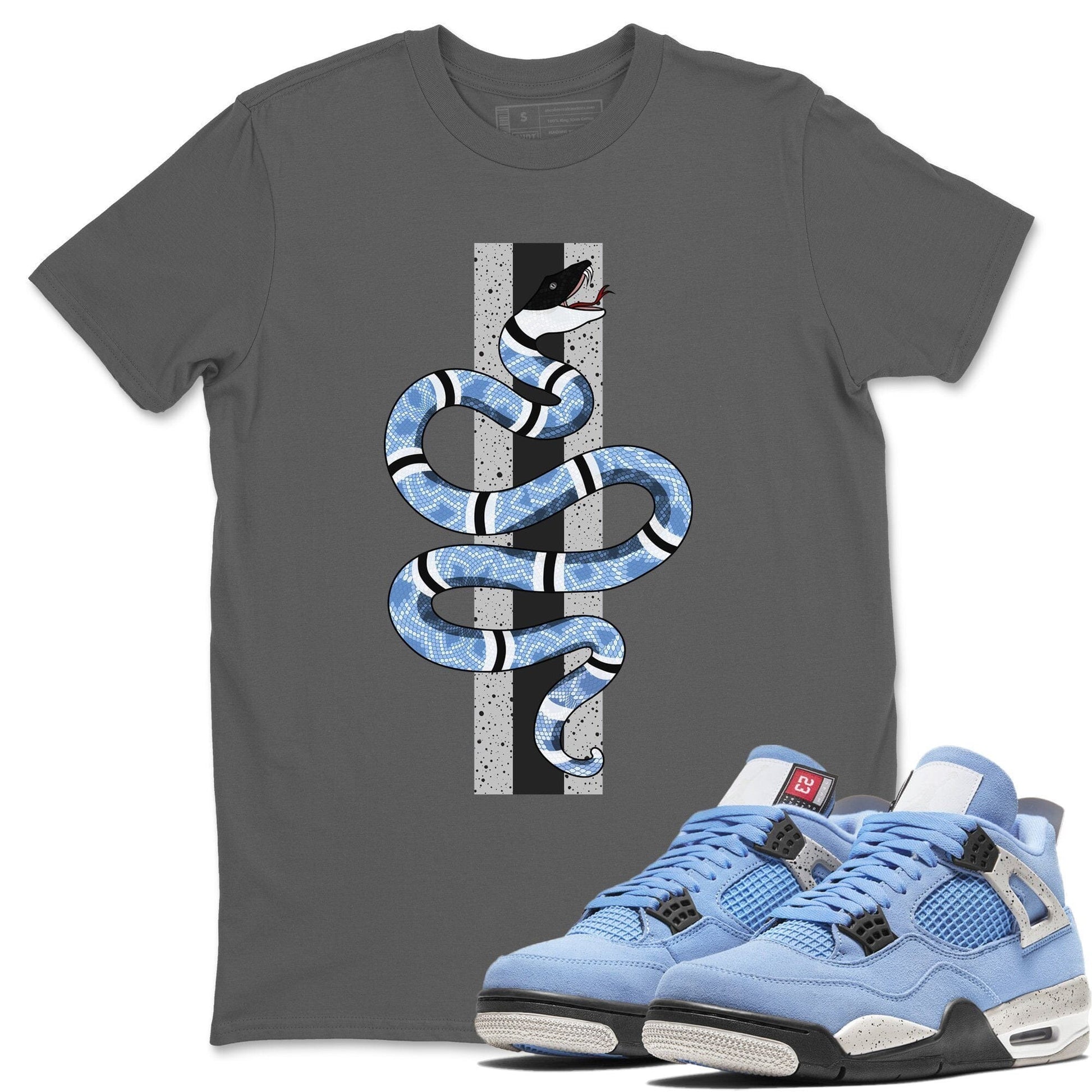 Jordan 4 University Blue Sneaker Match Tees Snake Sneaker Tees Jordan 4 University Blue Sneaker Release Tees Unisex Shirts