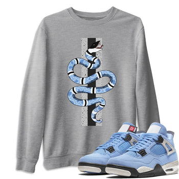 Jordan 4 University Blue Sneaker Match Tees Snake Sneaker Tees Jordan 4 University Blue Sneaker Release Tees Unisex Shirts