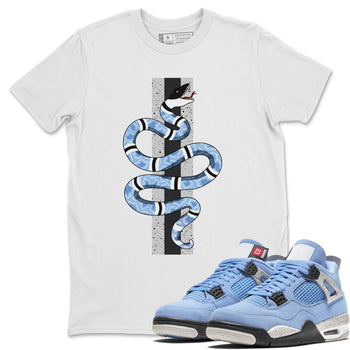 Jordan 4 University Blue Sneaker Match Tees Snake Sneaker Tees Jordan 4 University Blue Sneaker Release Tees Unisex Shirts