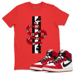 Jordan 1 Chicago Sneaker Match Tees Snake Sneaker Tees Jordan 1 Chicago Sneaker Release Tees Unisex Shirts