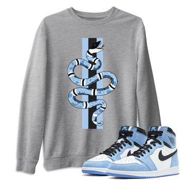 Jordan 1 University Blue Sneaker Match Tees Snake Sneaker Tees Jordan 1 University Blue Sneaker Release Tees Unisex Shirts