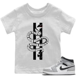 Jordan 1 Light Smoke Grey Sneaker Match Tees Snake Sneaker Tees Jordan 1 Light Smoke Grey Sneaker Release Tees Kids Shirts