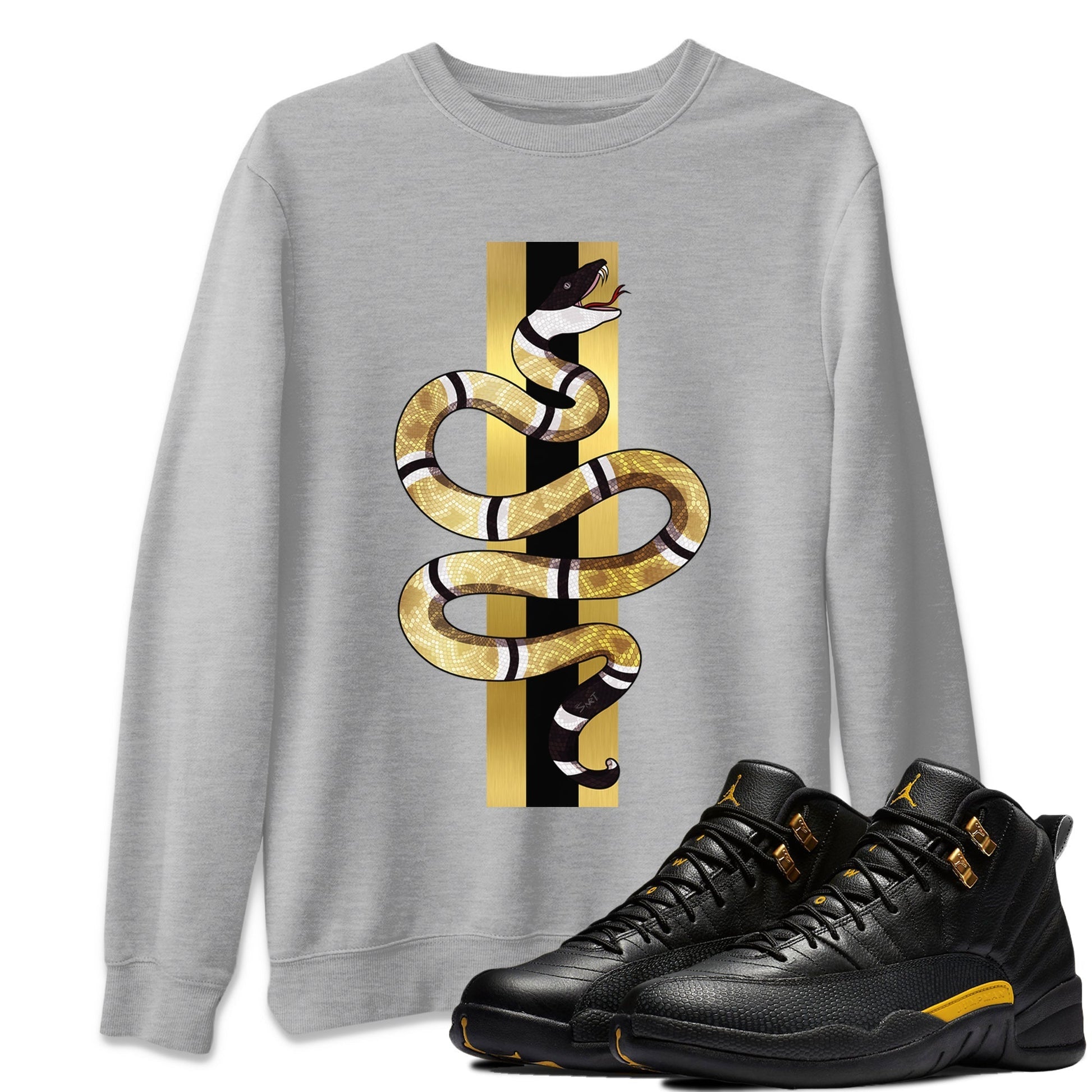 Jordan 12 Black Taxi Sneaker Match Tees Snake Sneaker Tees Jordan 12 Black Taxi Sneaker Release Tees Unisex Shirts