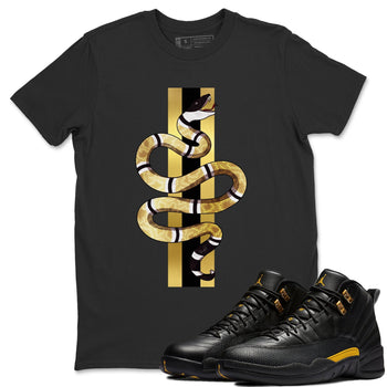 Jordan 12 Black Taxi Sneaker Match Tees Snake Sneaker Tees Jordan 12 Black Taxi Sneaker Release Tees Unisex Shirts