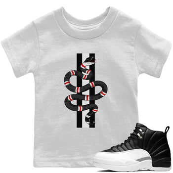 Jordan 12 Playoffs Sneaker Match Tees Snake Sneaker Tees Jordan 12 Playoffs Sneaker Release Tees Kids Shirts