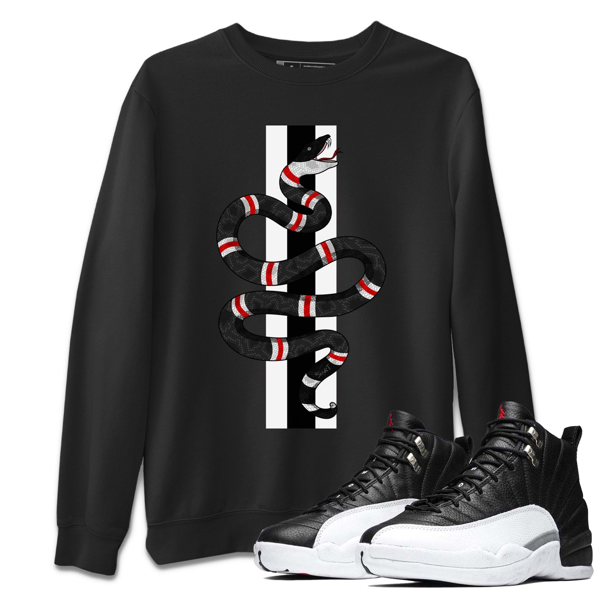 Jordan 12 Playoffs Sneaker Match Tees Snake Sneaker Tees Jordan 12 Playoffs Sneaker Release Tees Unisex Shirts