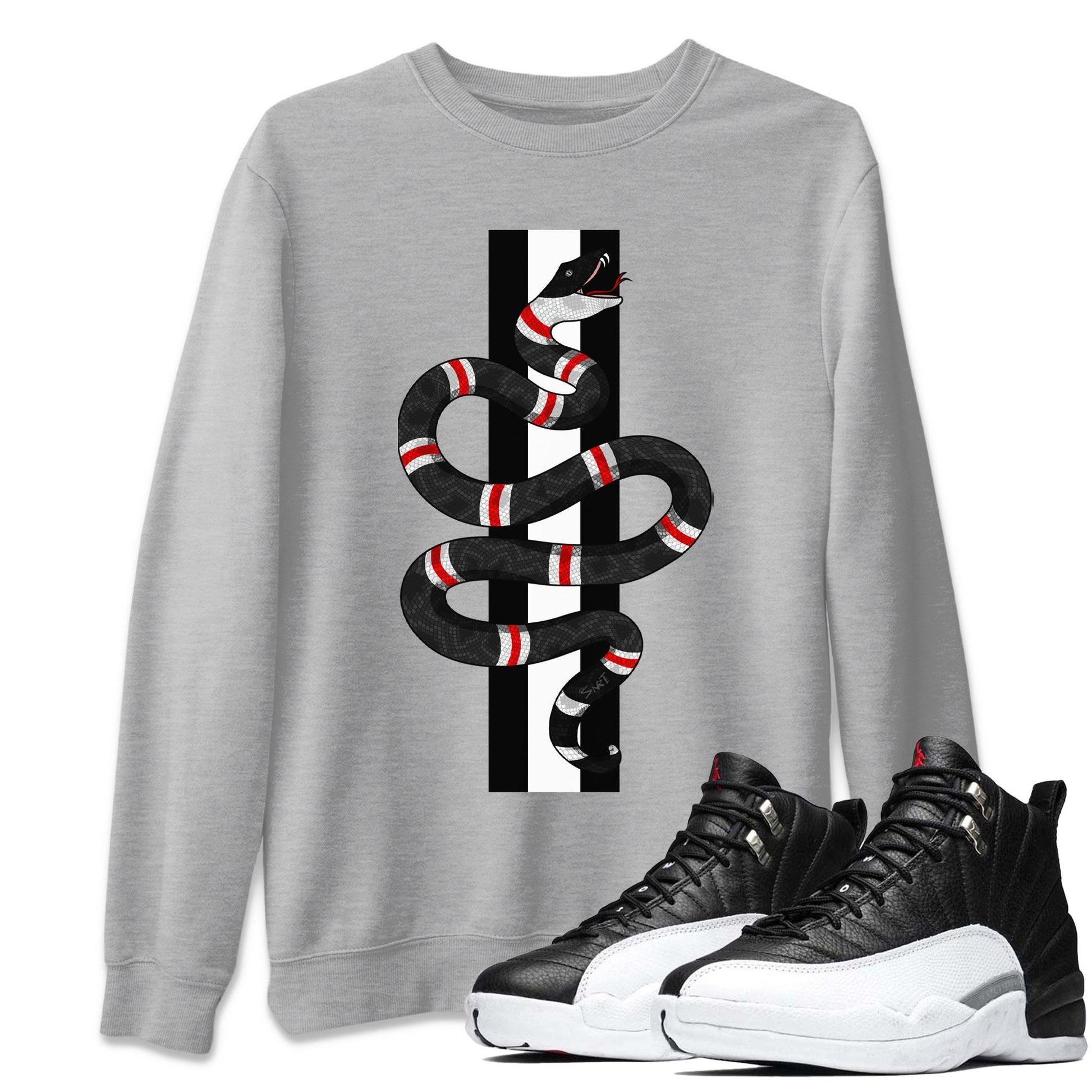 Jordan 12 Playoffs Sneaker Match Tees Snake Sneaker Tees Jordan 12 Playoffs Sneaker Release Tees Unisex Shirts