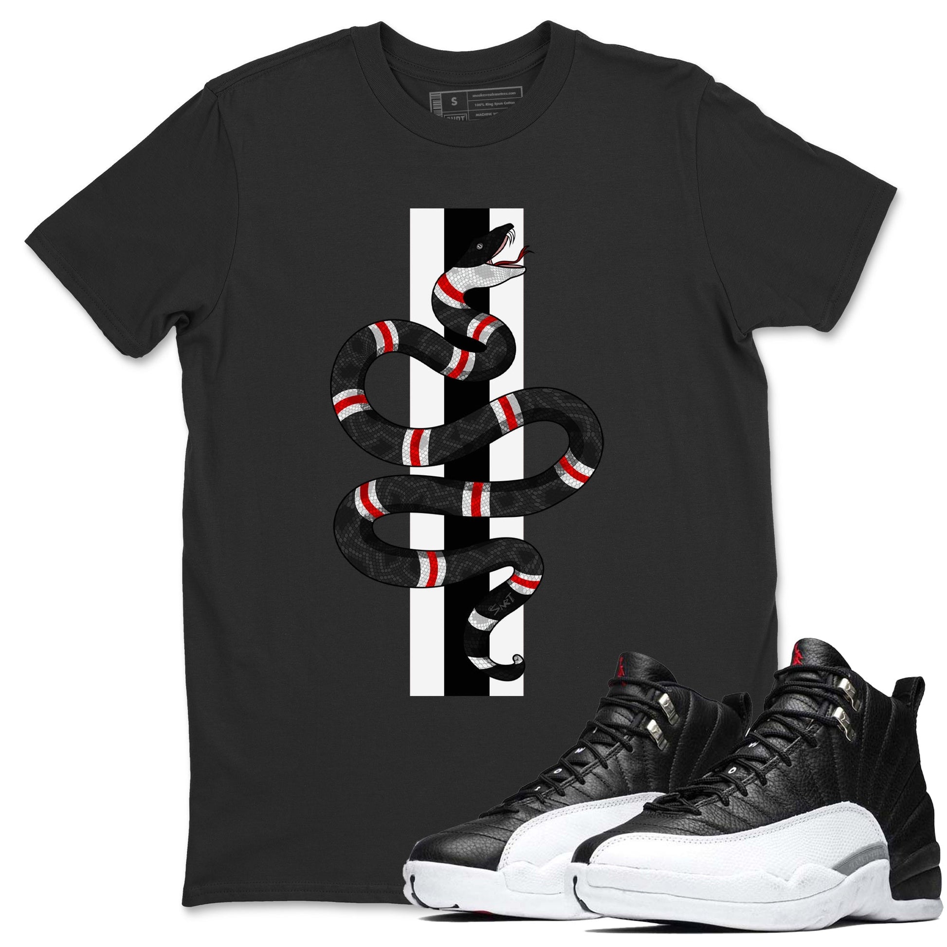 Jordan 12 Playoffs Sneaker Match Tees Snake Sneaker Tees Jordan 12 Playoffs Sneaker Release Tees Unisex Shirts