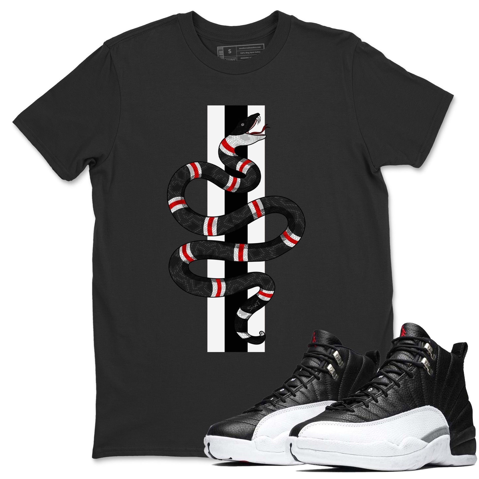 Jordan 12 Playoffs Sneaker Match Tees Snake Sneaker Tees Jordan 12 Playoffs Sneaker Release Tees Unisex Shirts