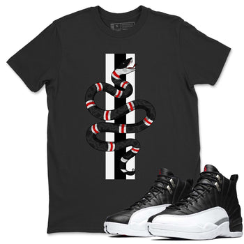 Jordan 12 Playoffs Sneaker Match Tees Snake Sneaker Tees Jordan 12 Playoffs Sneaker Release Tees Unisex Shirts