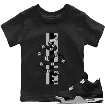 Jordan 4 Black Canvas Sneaker Match Tees Snake Sneaker Tees Jordan 4 Black Canvas Sneaker Release Tees Kids Shirts