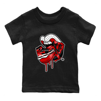 Air Jordan 1 Satin Bred Sneaker Match Tees Sneaker Addiction 2 Sneaker Tees AJ1 Retro Satin Bred SNRT Sneaker Release Tees Kids and Baby Youth Shirts Black 2