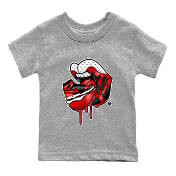 Air Jordan 1 Satin Bred Sneaker Match Tees Sneaker Addiction 2 Sneaker Tees AJ1 Retro Satin Bred SNRT Sneaker Release Tees Kids and Baby Youth Shirts Heather Grey 2