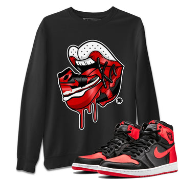 Air Jordan 1 Satin Bred Sneaker Match Tees Sneaker Addiction 2 Sneaker Tees AJ1 Retro Satin Bred SNRT Sneaker Release Tees Unisex Shirts Black 2