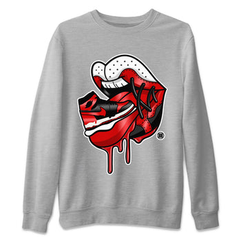 Air Jordan 1 Satin Bred Sneaker Match Tees Sneaker Addiction 2 Sneaker Tees AJ1 Retro Satin Bred SNRT Sneaker Release Tees Unisex Shirts Heather Grey 2