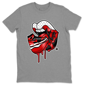 Air Jordan 1 Satin Bred Sneaker Match Tees Sneaker Addiction 2 Sneaker Tees AJ1 Retro Satin Bred SNRT Sneaker Release Tees Unisex Shirts Heather Grey 2