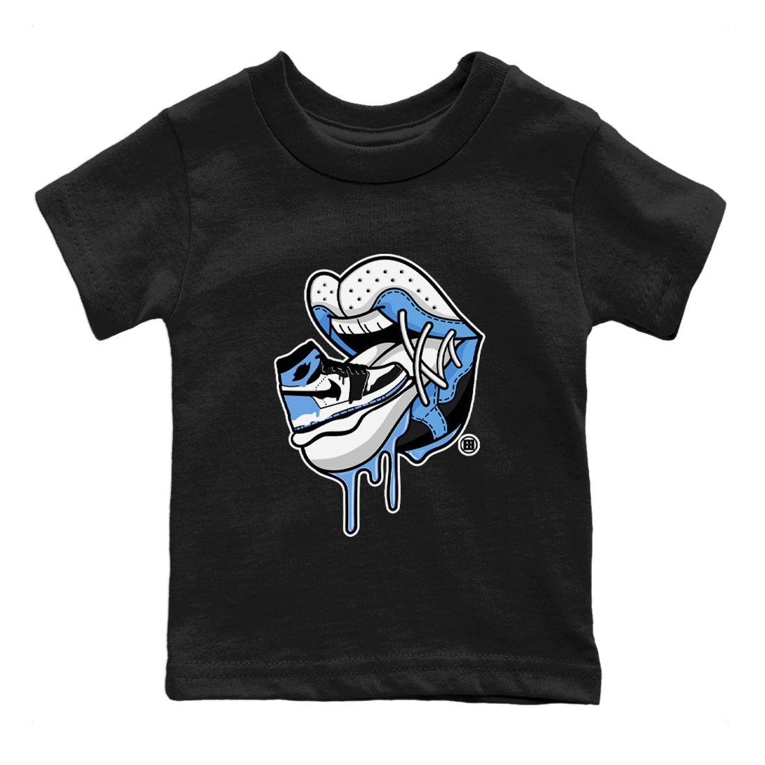 Air Jordan 1 Retro High OG UNC Toe Shirt to match Jordans Sneaker Addiction 2 Sneaker Tees Air Jordan 1 High OG UNC Toe Tees Kids and Baby Tees Black 2