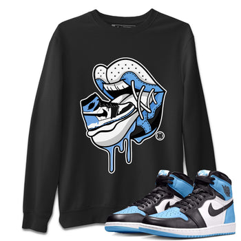Air Jordan 1 Retro High OG UNC Toe Shirt to match Jordans Sneaker Addiction 2 Sneaker Tees Air Jordan 1 High OG UNC Toe Tees Crew Neck T-Shirts Black 1