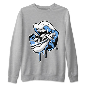 Air Jordan 1 Retro High OG UNC Toe Shirt to match Jordans Sneaker Addiction 2 Sneaker Tees Air Jordan 1 High OG UNC Toe Tees Crew Neck T-Shirts Heather Grey 2