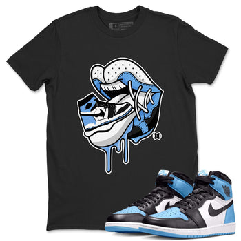 Air Jordan 1 Retro High OG UNC Toe Shirt to match Jordans Sneaker Addiction 2 Sneaker Tees Air Jordan 1 High OG UNC Toe Tees Crew Neck T-Shirts Black 1