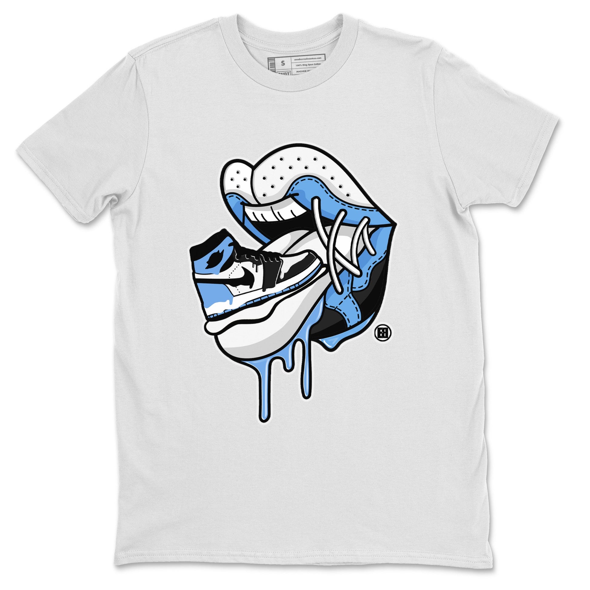 Air Jordan 1 Retro High OG UNC Toe Shirt to match Jordans Sneaker Addiction 2 Sneaker Tees Air Jordan 1 High OG UNC Toe Tees Crew Neck T-Shirts White 2