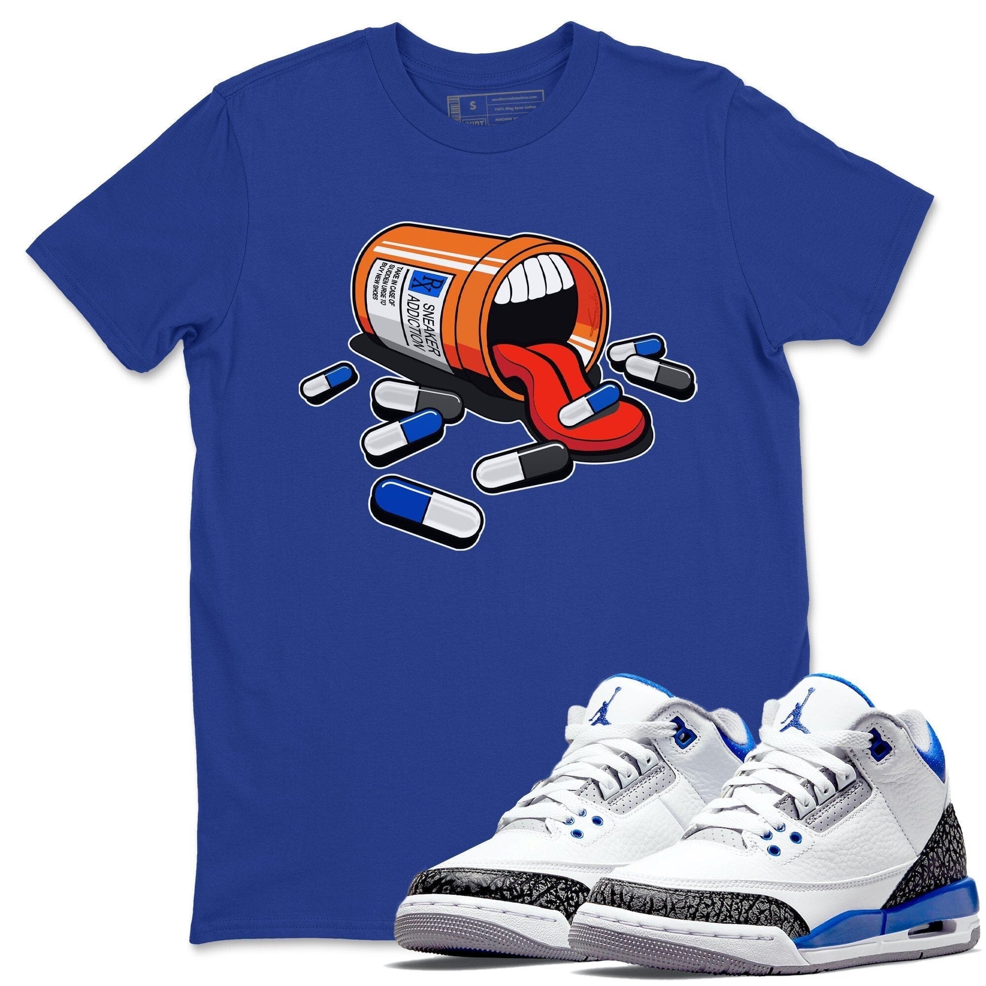 jordan retro 3 racer blue shirt