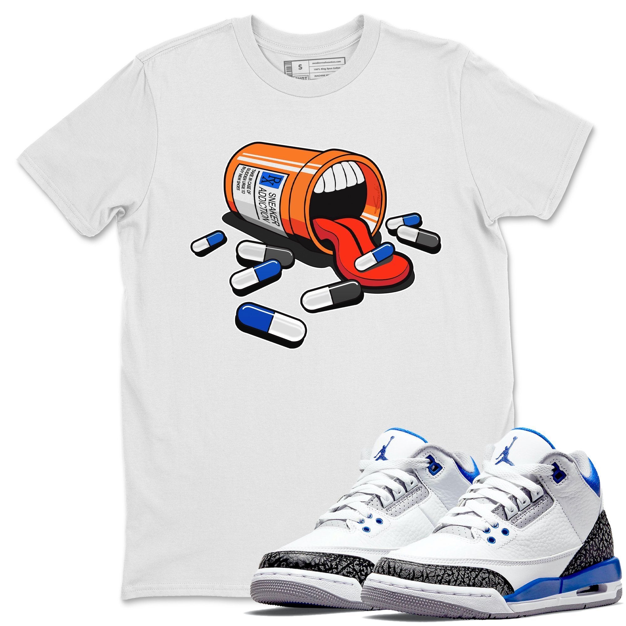 jordan retro 3 racer blue shirt