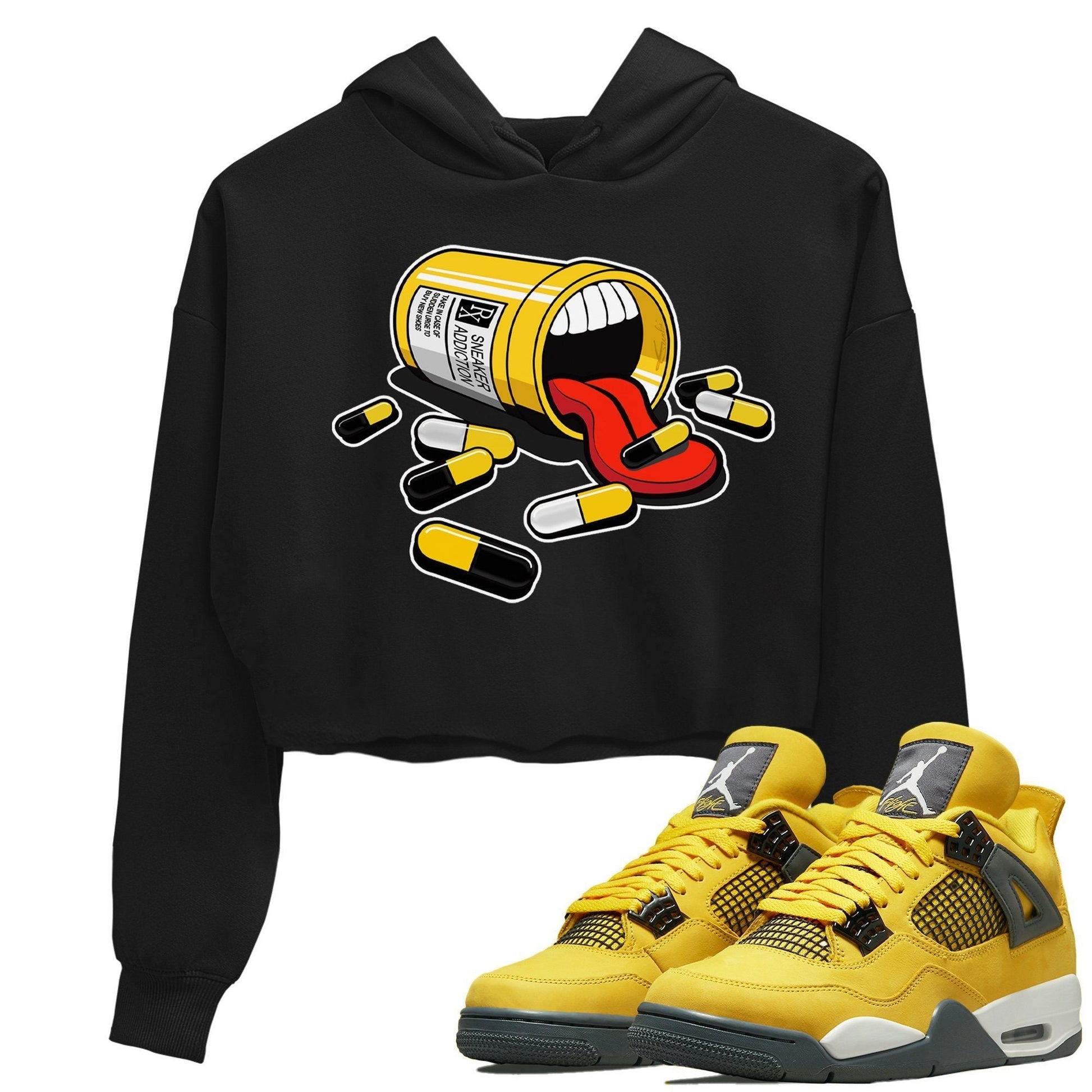 Jordan 4 Lightning Sneaker Match Tees Sneaker Addiction Sneaker Tees Jordan 4 Lightning Sneaker Release Tees Women's Shirts