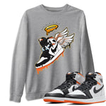 Jordan 1 Electro Orange Sneaker Match Tees Sneaker Angel Sneaker Tees Jordan 1 Electro Orange Sneaker Release Tees Unisex Shirts