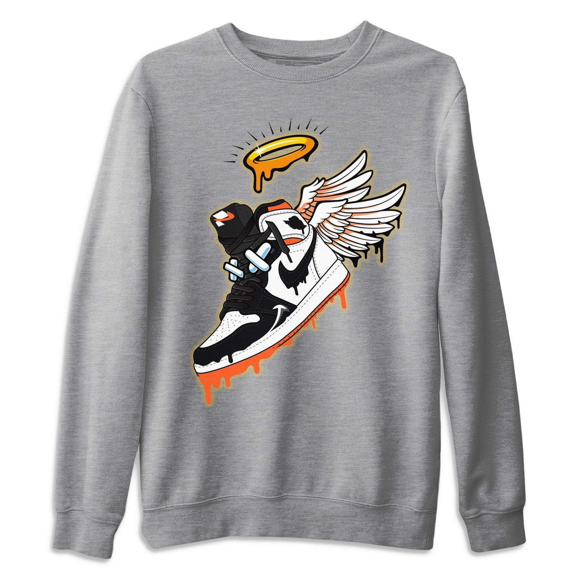 Jordan 1 Electro Orange Sneaker Match Tees Sneaker Angel Sneaker Tees Jordan 1 Electro Orange Sneaker Release Tees Unisex Shirts