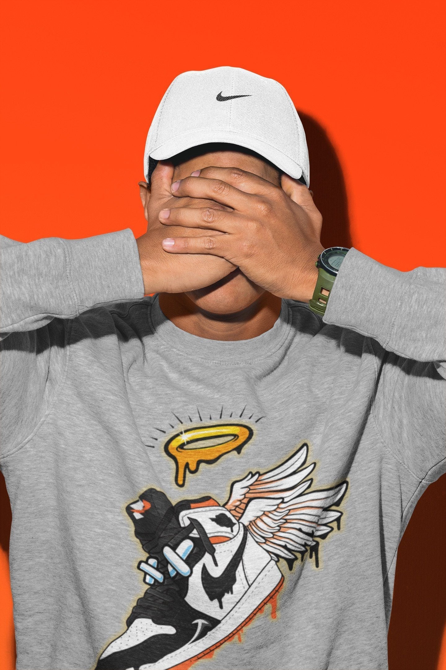 Jordan 1 Electro Orange Sneaker Match Tees Sneaker Angel Sneaker Tees Jordan 1 Electro Orange Sneaker Release Tees Unisex Shirts