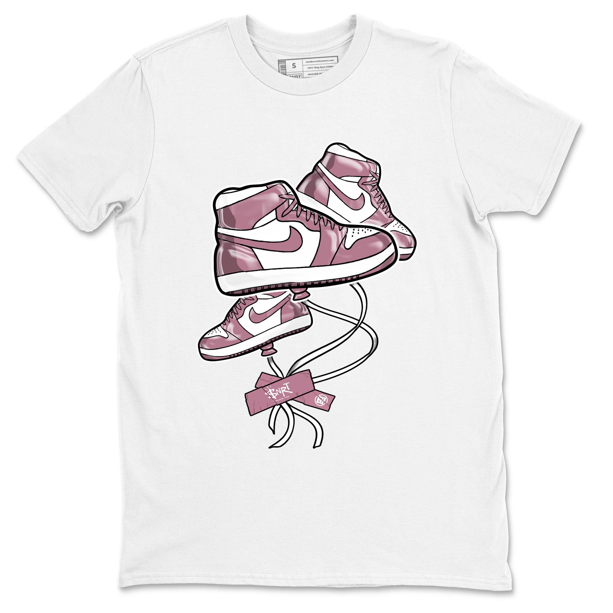 Air Jordan 1 Mauve shirt to match jordans Sneaker Balloon sneaker tees AJ1 Mauve SNRT Sneaker Tees Sneaker Matching Clothing Brand Unisex Sneaker Tee White 2 T-Shirt