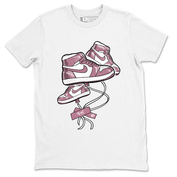 Air Jordan 1 Mauve shirt to match jordans Sneaker Balloon sneaker tees AJ1 Mauve SNRT Sneaker Tees Sneaker Matching Clothing Brand Unisex Sneaker Tee White 2 T-Shirt