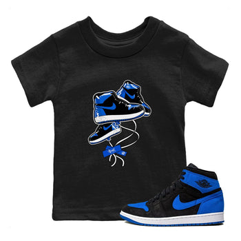 AJ1 Royal Reimagined shirt to match jordans Sneaker Balloon sneaker tees Air Jordan 1 Royal Reimagined SNRT Sneaker Tees Sneaker Matching Clothing Brand Baby Toddler Black 1 T-Shirt