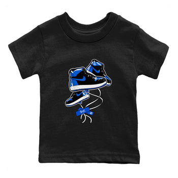 AJ1 Royal Reimagined shirt to match jordans Sneaker Balloon sneaker tees Air Jordan 1 Royal Reimagined SNRT Sneaker Tees Sneaker Matching Clothing Brand Baby Toddler Black 2 T-Shirt