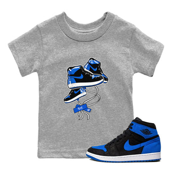 AJ1 Royal Reimagined shirt to match jordans Sneaker Balloon sneaker tees Air Jordan 1 Royal Reimagined SNRT Sneaker Tees Sneaker Matching Clothing Brand Baby Toddler Heather Grey 1 T-Shirt