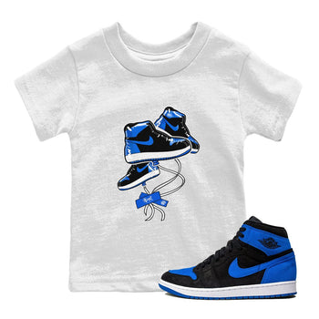 AJ1 Royal Reimagined shirt to match jordans Sneaker Balloon sneaker tees Air Jordan 1 Royal Reimagined SNRT Sneaker Tees Sneaker Matching Clothing Brand Baby Toddler White 1 T-Shirt