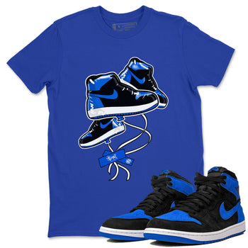 AJ1 Royal Reimagined shirt to match jordans Sneaker Balloon sneaker tees Air Jordan 1 Royal Reimagined SNRT Sneaker Tees Sneaker Matching Clothing Brand Unisex Sneaker Tee Royal Blue 1 T-Shirt