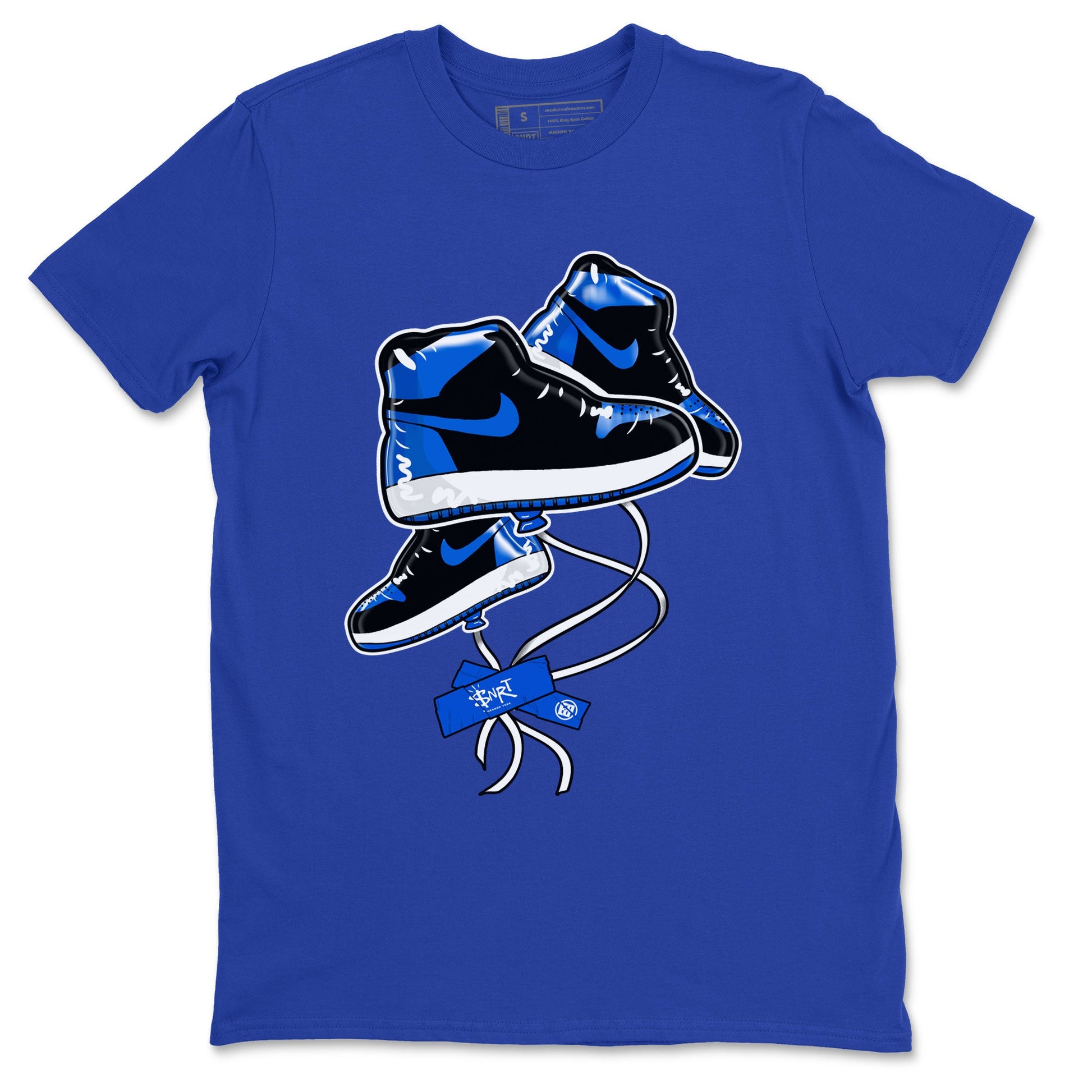AJ1 Royal Reimagined shirt to match jordans Sneaker Balloon sneaker tees Air Jordan 1 Royal Reimagined SNRT Sneaker Tees Sneaker Matching Clothing Brand Unisex Sneaker Tee Royal Blue 2 T-Shirt