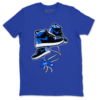 AJ1 Royal Reimagined shirt to match jordans Sneaker Balloon sneaker tees Air Jordan 1 Royal Reimagined SNRT Sneaker Tees Sneaker Matching Clothing Brand Unisex Sneaker Tee Royal Blue 2 T-Shirt