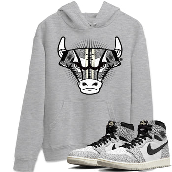 Jordan 1 White Cement Sneaker Match Tees Sneaker Bull Head Sneaker Tees Jordan 1 White Cement Sneaker Release Tees Unisex Shirts