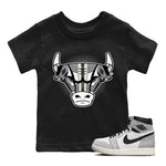 Jordan 1 White Cement Sneaker Match Tees Sneaker Bull Head Sneaker Tees Jordan 1 White Cement Sneaker Release Tees Kids Shirts