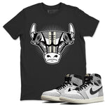 Jordan 1 White Cement Sneaker Match Tees Sneaker Bull Head Sneaker Tees Jordan 1 White Cement Sneaker Release Tees Unisex Shirts