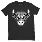 Jordan 1 White Cement Sneaker Match Tees Sneaker Bull Head Sneaker Tees Jordan 1 White Cement Sneaker Release Tees Unisex Shirts