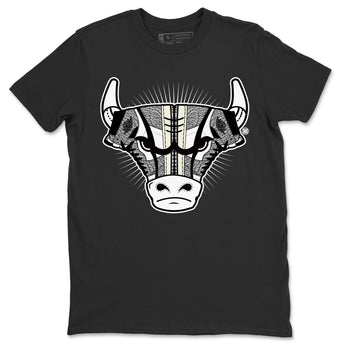 Jordan 1 White Cement Sneaker Match Tees Sneaker Bull Head Sneaker Tees Jordan 1 White Cement Sneaker Release Tees Unisex Shirts