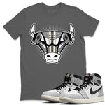 Jordan 1 White Cement Sneaker Match Tees Sneaker Bull Head Sneaker Tees Jordan 1 White Cement Sneaker Release Tees Unisex Shirts